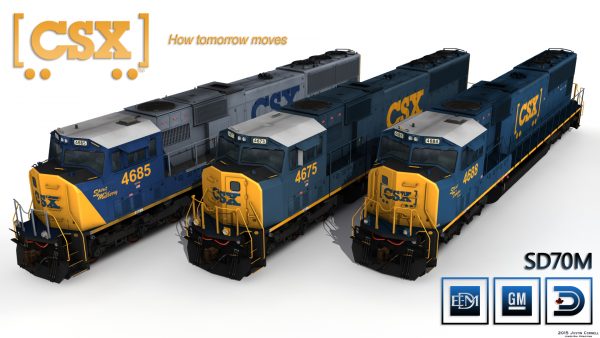 EMD SD70M – CSX 3-Pack – JointedRail.com